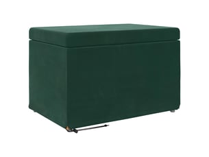Tabouret bas, ottoman vert foncé 61x41x40 cm velours et bois composite