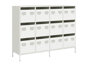 Buffet - bahut - meuble de rangement blanc 135x39x103,5 cm acier laminé à froid