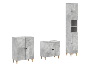 Ensemble de meuble de salle de bain 3 pièces alkmaar gris béton cf63298