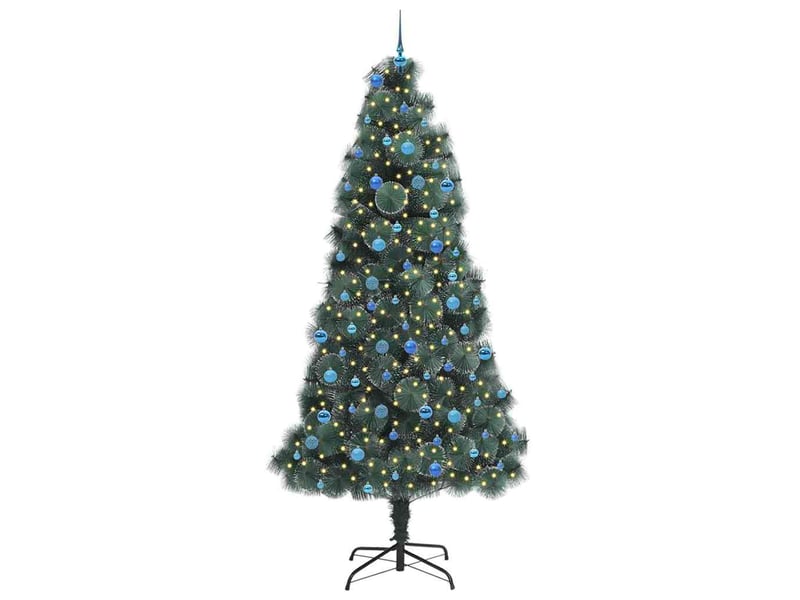 Sapin de noël, arbre de noël artificiel pré-éclairé avec ensemble de boules shl7136  - Conforama C