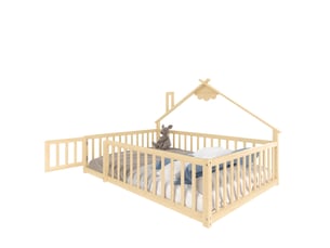 Lit simple 140x190 cm OKWISH coloris naturel