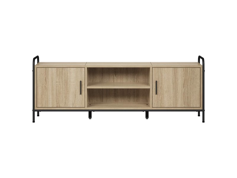  Meuble tv, table tv 133x33x50 cm chêne sonoma bois d'ingénierie  - Conforama D