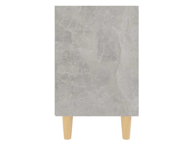  Table de chevet - cabinet de chevet - table de nuit avec pieds en bois gris béton 40x30x50 cm  - Conforama C