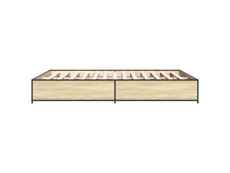  Lit double- lit adulte -  cadre de lit sans matelas chêne sonoma 120x190 cm  - Conforama D