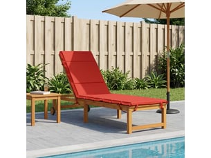 Coussin de transat, coussin pour bain de soleil gemert 100 % polyester rouge 200 x 60 x 3 cm cf56193