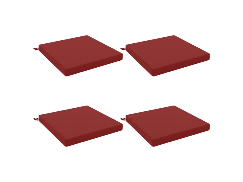  Lot de 4 coussins de siège, coussins d'assise soest 100 % polyester bordeaux cf60348  - Conforama A