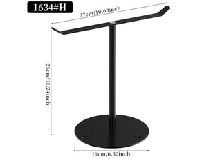 Porte-serviettes simple – porte-serviettes sur pied – porte-serviettes minimaliste noir (27 x 16 x 26 cm)