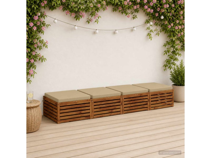 Lot de 4 coussins de siège, coussins d'assise soest 100 % polyester cf60229 - Conforama B