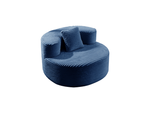 Fauteuil fixe Tissu bleu
