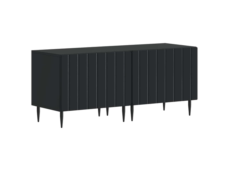  Meuble tv - banc tv - meuble de rangement led 5 pièces noir bois d'ingénierie  - Conforama D