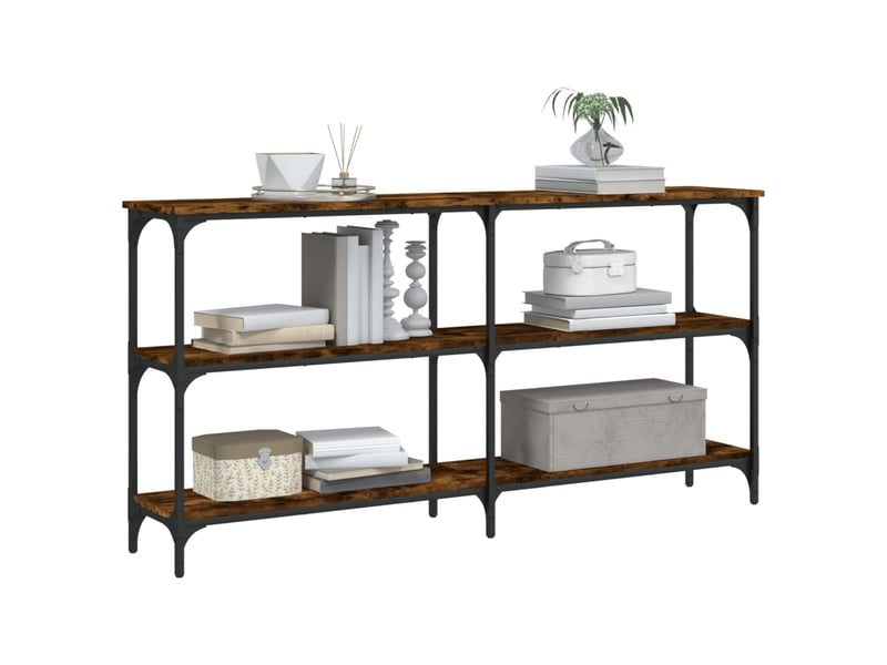  Table de chevet - table console chêne fumé 150x29x75 cm bois d'ingénierie  - Conforama B