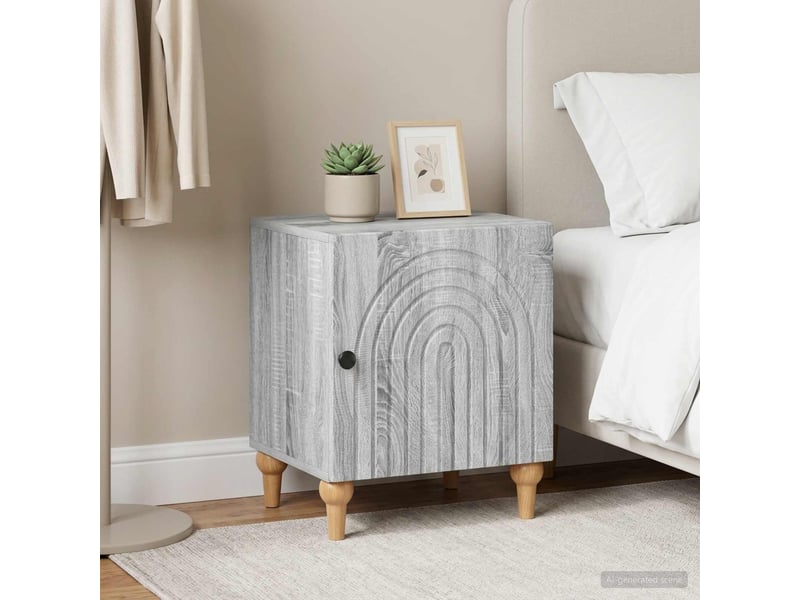Table de chevet - cabinet de chevet - table de nuit 2 pc sonoma gris 43 x 34,5 x 50 cm - Conforama C