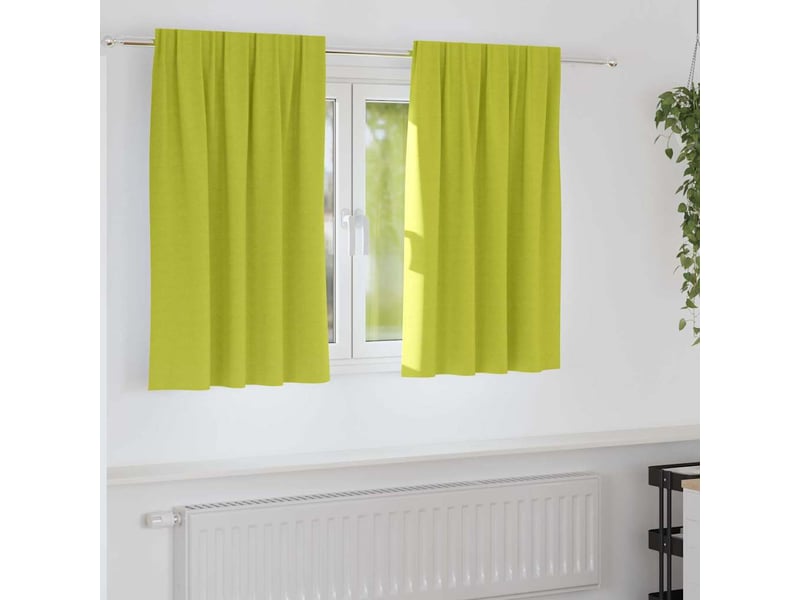  Lot de 2 rideaux occultants, rideaux black-out avec anneaux vert 140 x 140 cm cf44808  - Conforama B