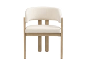 Lot de 2 chaises de salle à manger 60 x 51 x 80 cm naturel, tissu bouclette, avec accoudoirs, style moderne