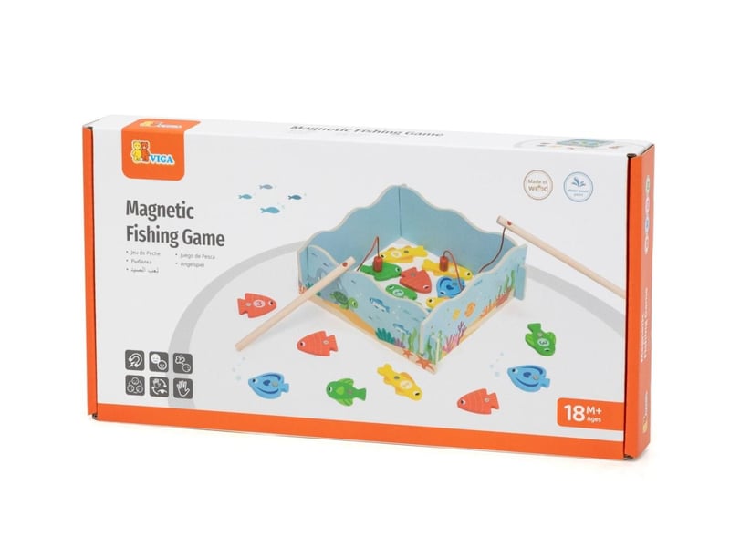  Jeu de pêche magnétique viga 44843 - bois, poissons chiffrés 6971608448430 - Conforama B