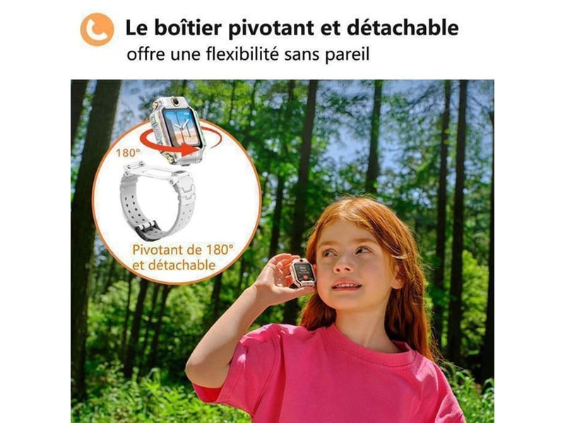  Smartwatch enfant 4g gps x10 double caméra 1.6 amoled ip68 blanc 406806_AABMM14381_6_DROPFR - Conforama C