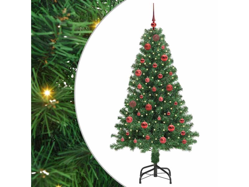 Sapin de noël - arbre de noël artificiel vert 150 cm pvc, acier et plastique - Conforama A