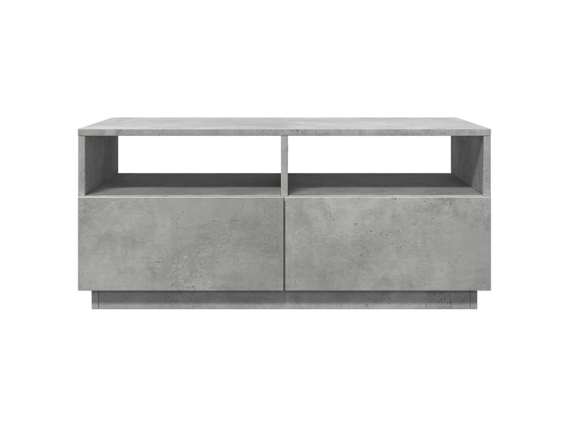  Table basse | table d'appoint salon avec lumières led gris béton 90x49x40 cm  - Conforama E