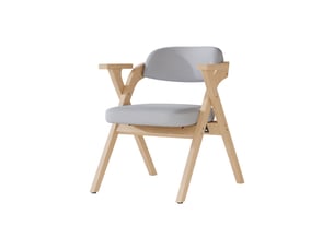 Chaises de salle à manger lot de 6 pliantes avec accoudoirs - bois massif, lin gris 63,5 × 66,5 × 76 cm