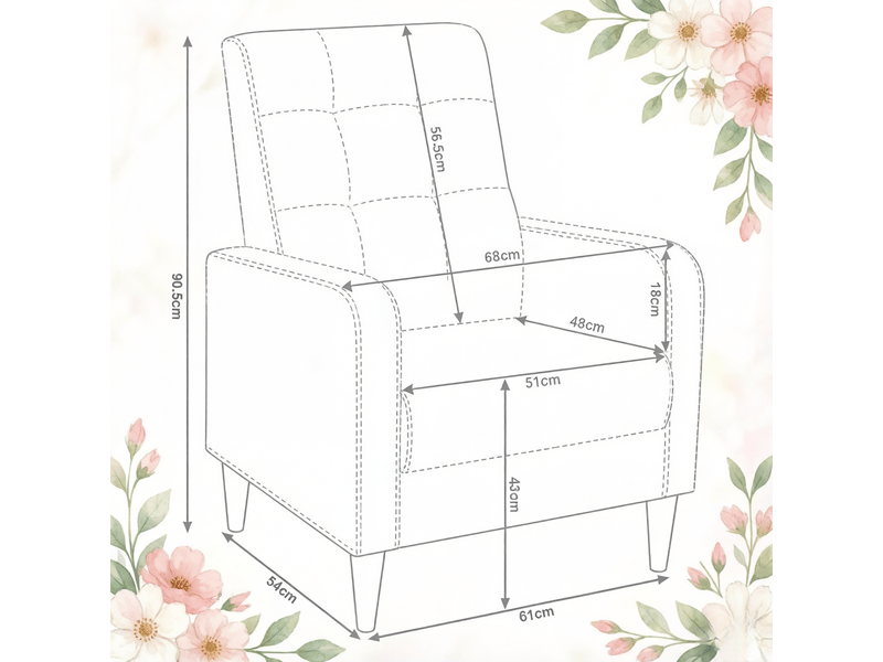 Fauteuil lounge 1 place style nordique, chaise rembourrée pour salon ou chambre - Conforama C
