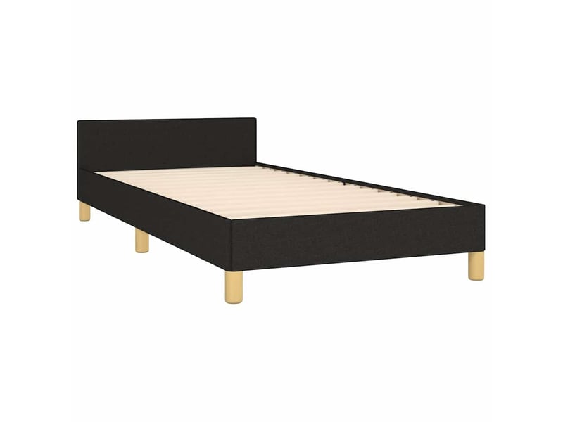  Lit simple- lit adulte -  cadre de lit sans matelas noir 80x200 cm tissu  - Conforama D