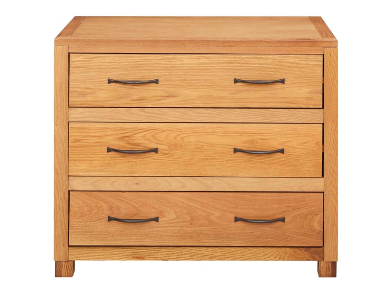  Armoire de rangement avec tiroir marron 80x50x70 cm bois de chêne massif  - Conforama D