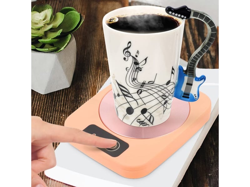 Chauffe-tasse portable - thermostat de tasse usb - coussin chauffant pour lait et thé - adapté au bureau à domicile - rose  - Conforama B