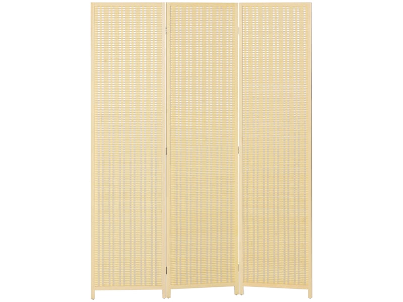  Paravent en bois séparateur de pièce closion de séparation pliable 3 panneaux bois naturel 135 x 180 cm  - Conforama B