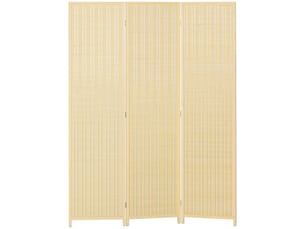 Paravent en bois séparateur de pièce closion de séparation pliable 3 panneaux bois naturel 135 x 180 cm