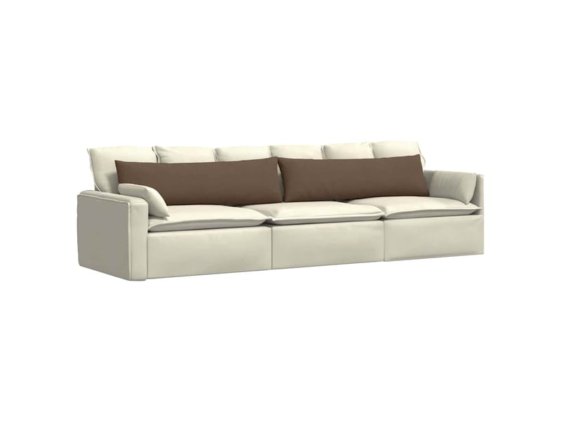  Lot de 2 coussins de canapé, coussins décoratifs tissu marron 145 x 40 cm cf58898  - Conforama C