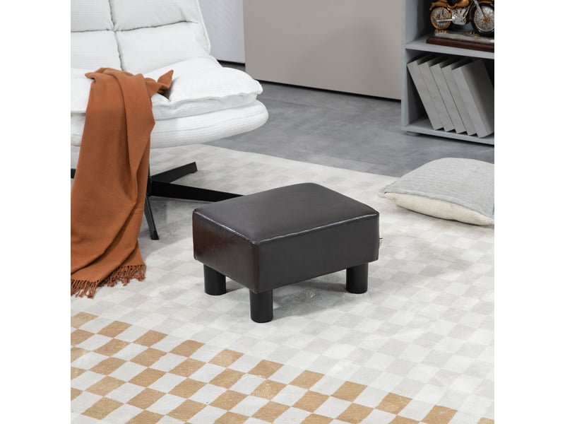  Tabouret repose-pieds, ottoman rectangulaire, repose-pieds, simili cuir, jusqu'à 100 kg, pour salon, café 833-666V71 - Conforama C