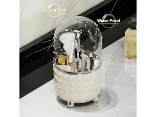 360° rangement pinceaux maquillage avec anti poussière couvercle organisateur cosmétique support de pinceaux de maquillage