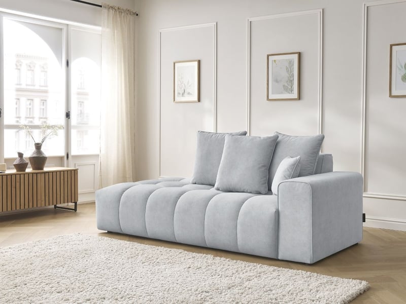 Bobochic canapé droit fixe mont-blanc velours gris clair  accoudoir droit MONT-BLANC - Conforama D