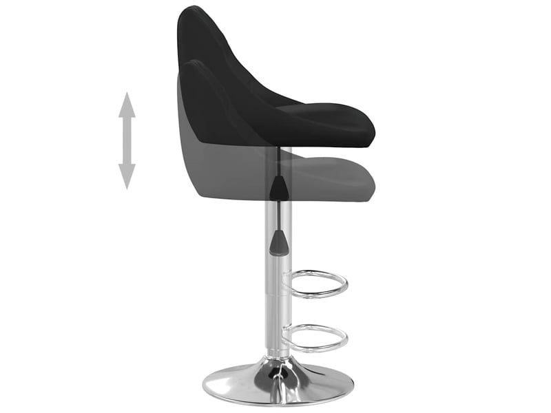  Tabouret de bar, chaise de bar noir similicuir shl7114  - Conforama E