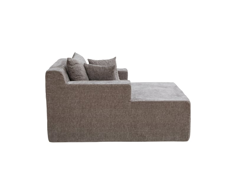 Canapé modulable – canapé de salon, mousse haute résilience 30d, base antidérapante, facile à déplacer, gris, format compressé - Conforama B