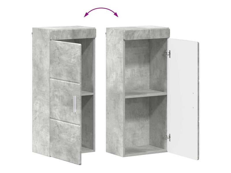  Ensemble de mobilier de salle de bain tulum 4 pc gris béton cf64728  - Conforama E
