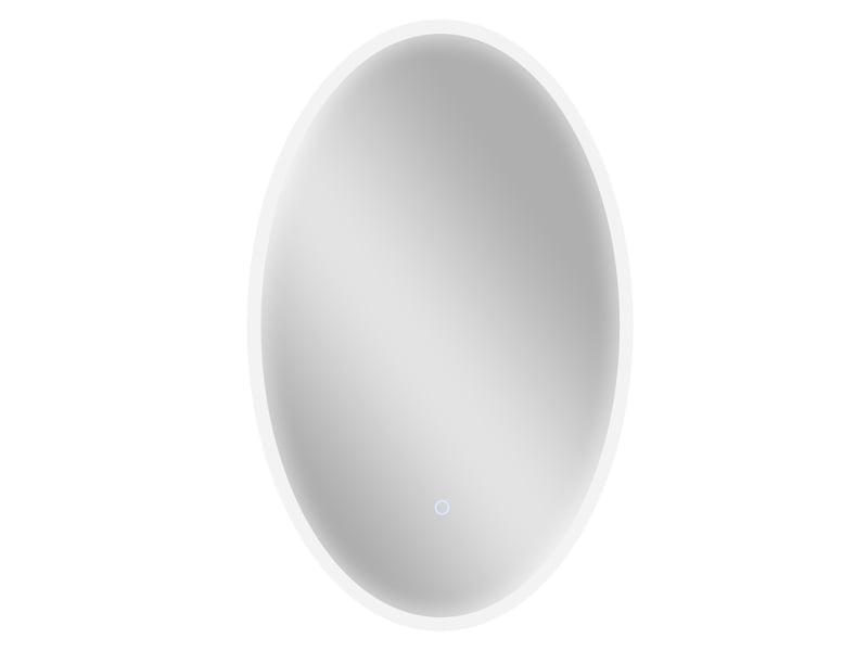  Miroir salle de bain avec éclairage 80 x 50 cm, miroir led ovale, anti-buée, dimmable, 3 couleurs lumière, transparent  - Conforama B