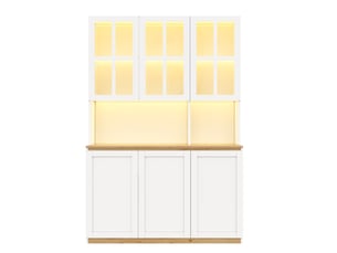 Vitrine coloris bicolore 1 étagère(s) <strong>KORFEE</strong> <strong></strong> - 61 cmx120 cm