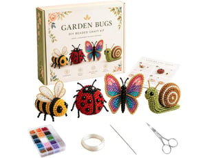 Kit diy animaux 3d en perles, kit de broderie avec instructions en anglais, loisirs créatifs pour débutants, insectes de jardin