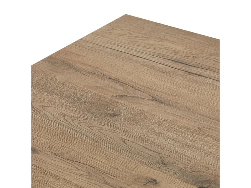  Table 170cm aspect chêne miel piètement a métal poudré noir - sélène SÉLÈNE - Conforama E