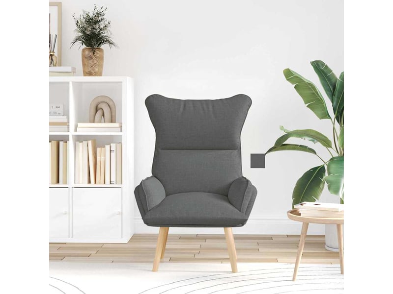  Fauteuil salon, fauteuil relax gris foncé 69 x 74 x 93 cm tissu et contreplaqué shl81191  - Conforama C