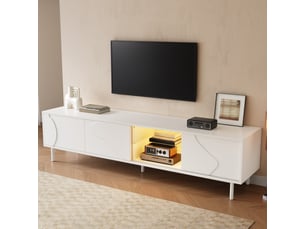 Meuble tv coloris blanc 180 cm