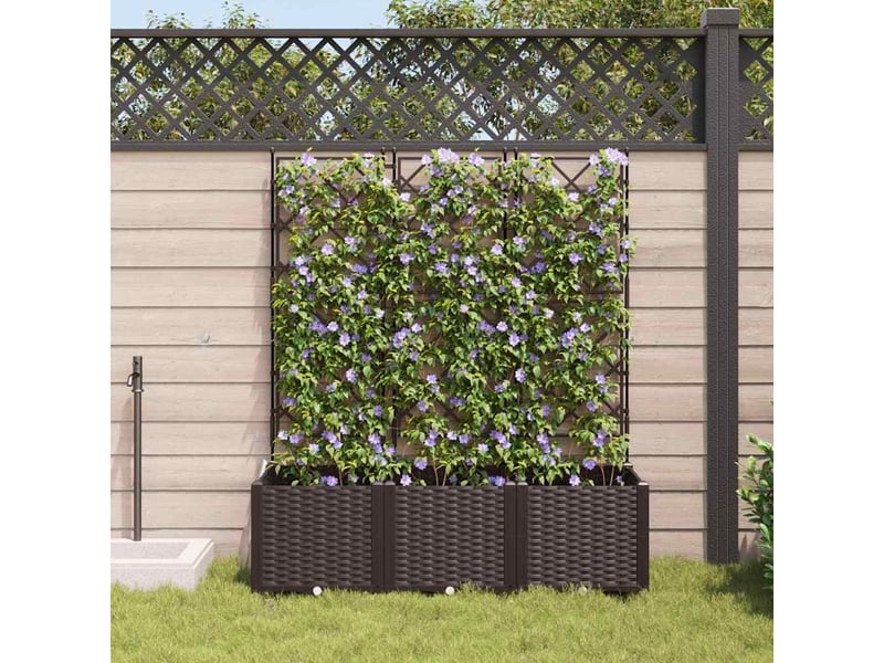  Jardinière - cache-pot de jardin 3 pcs marron 120 x 40 x 143 cm pp  - Conforama C