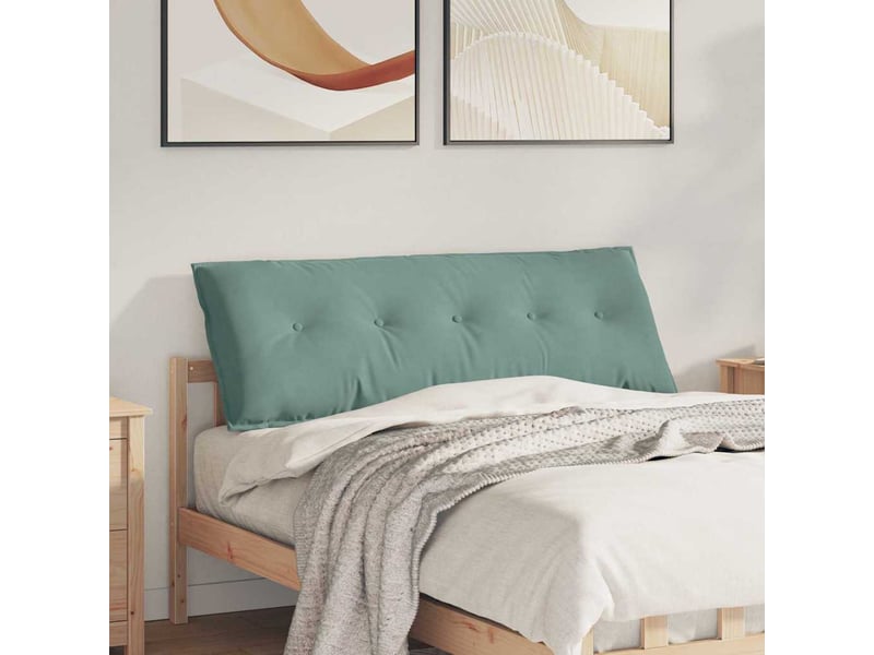 Coussin de dos, coussin de dossier vert mer 140 x 50 cm tissu en velours côtelé cf55119 - Conforama B