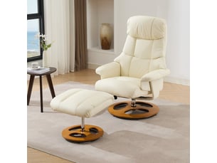 Fauteuil relax manuel Bubbly  Simili blanc