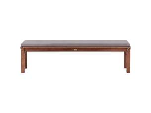 Banc avec coussin d'assise monsano 170 cm bois d'eucalyptus gris