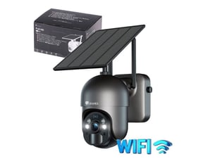 Camera connectee solaire wifi 2k 3mp ip66 detection pir radar audio bidirectionnel