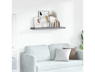 Étagère flottante, étagère murale gris 90x23,5x3,8 cm mdf cf42305