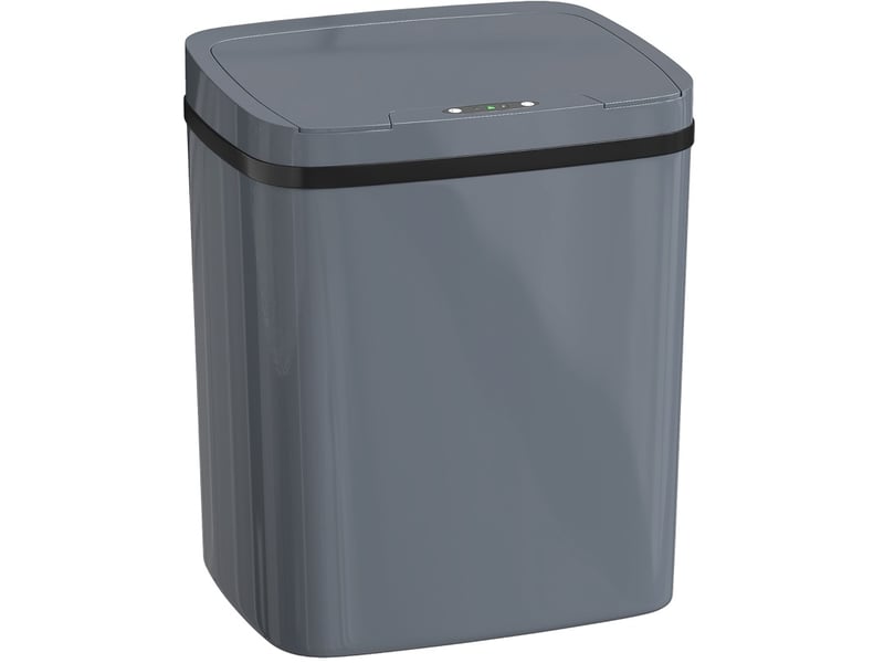  Poubelle automatique 15l 27,6x21,4x33,5 cm ouverture sans contact plastique gris  - Conforama A