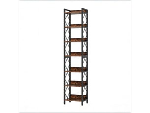 Bibliotheque coloris bicolore 7 étagère(s) <strong>MEULVA</strong> <strong></strong> - 34 cm x 200 cm